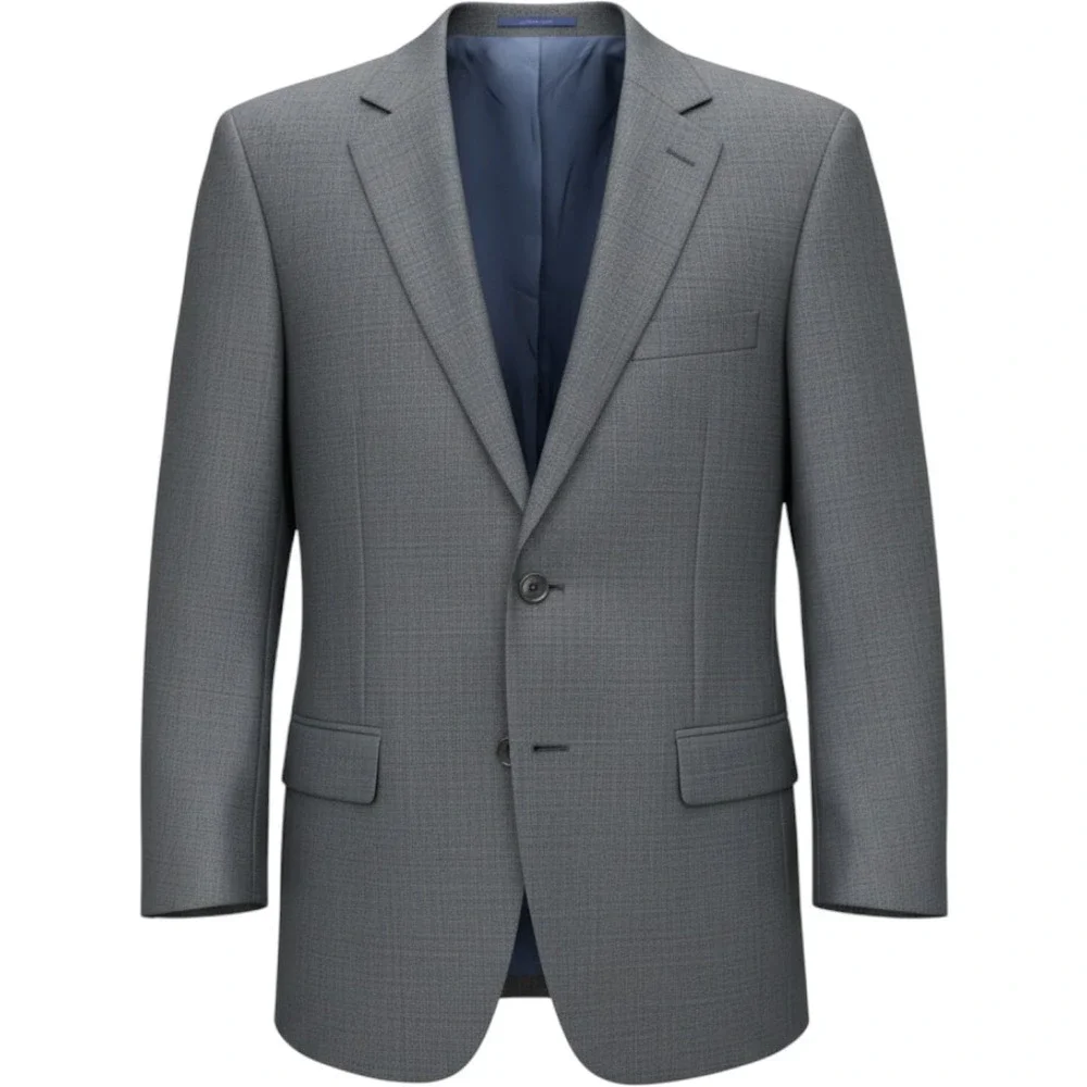 Brooks Brothers Blazer Mens 42R Grey Glen Plaid Wool 2-Button Jacket Sport Coat
